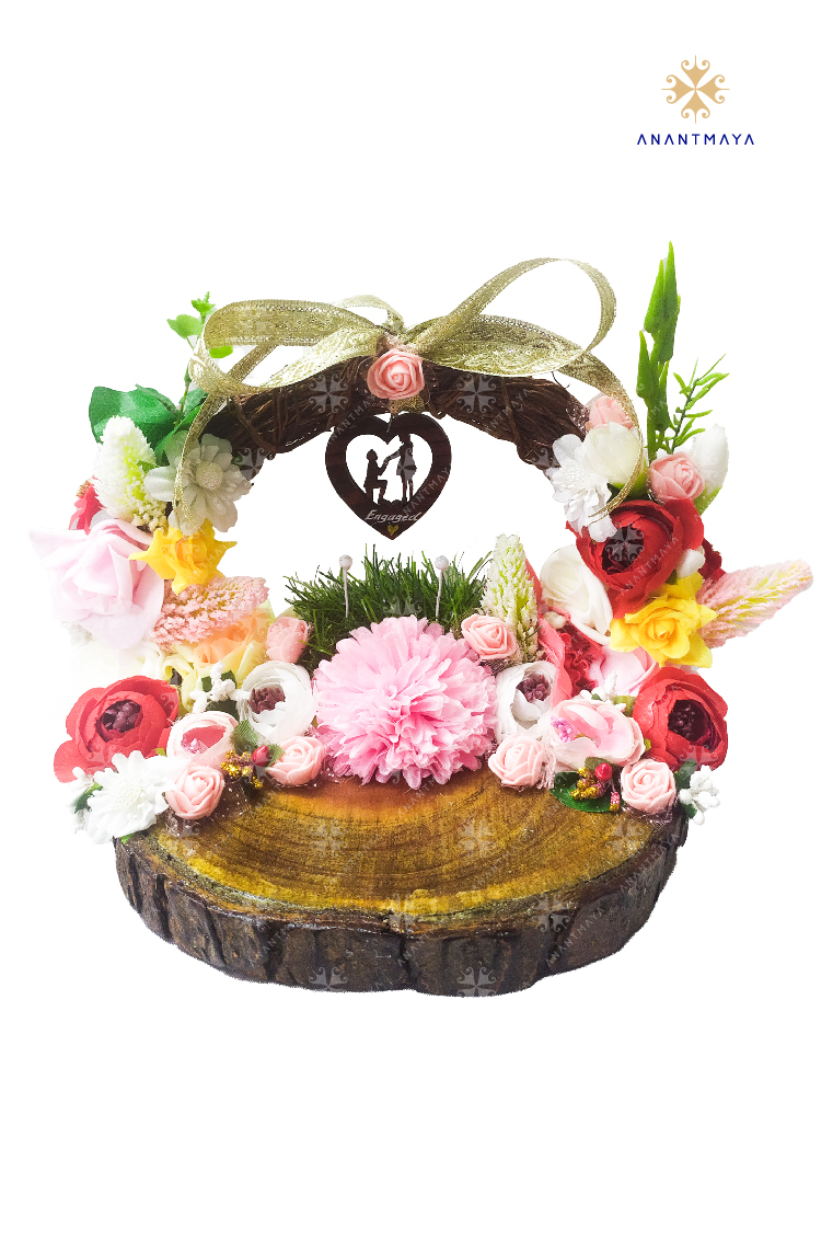 Buy GiftsBouquet Smart Creations Decorative Customised Engagement Ring  Platter Tray for Ring Ceremony with Name and LED Online at Low Prices in  India - Amazon.in