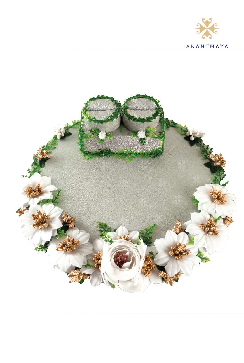 Buy Wood Creative Handicraft Engagement Ring Platter,Ring Ceremony,Rakhi  Plate,Wedding Ring Platter,Handmade Platter,Decorative Plate Online at Low  Prices in India - Amazon.in
